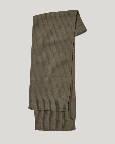 Knitted Scarf, Khaki, hi-res